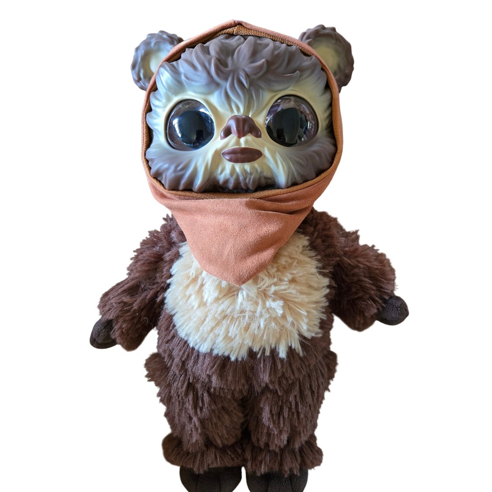 Star Wars Wicket the Ewok Plush Figure with Molded Face and Removable Hood